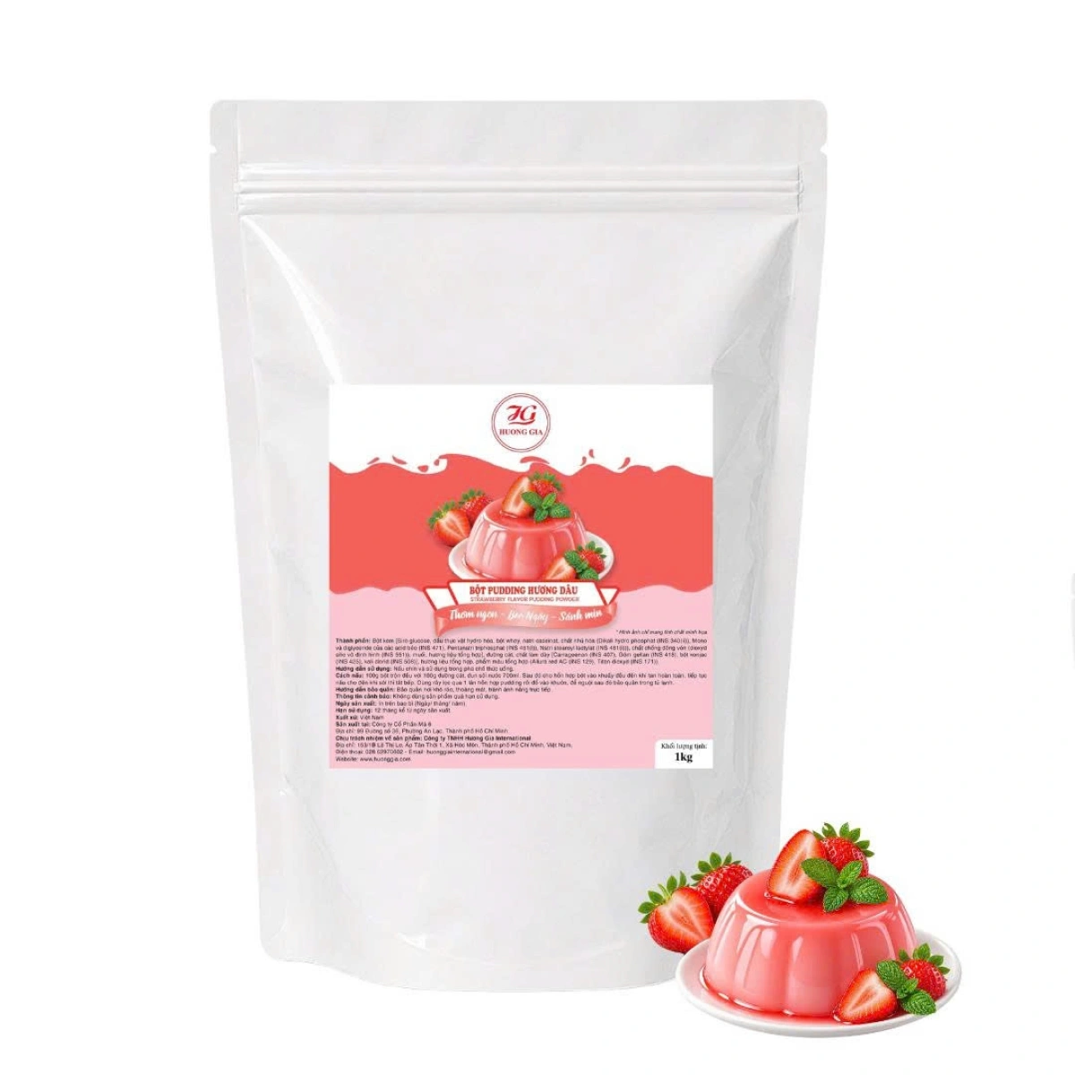 Bột Pudding hương dâu - 草莓布丁分